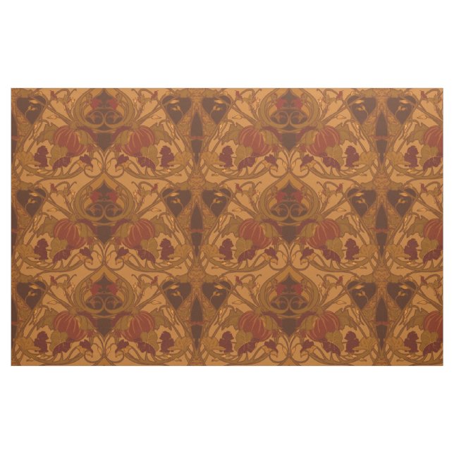 Höstpumpar och Vines Designer Fabric Tyg (Fat Quarter)