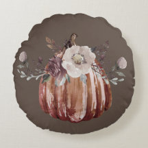 Höstpumpbrun blommigt, terracotta, plumb