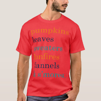 HöstpumpkinFall Tshirt för kvinnor med Ord T Shirt