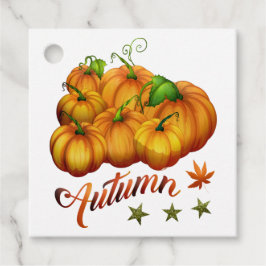 Höstpumpor Gåvor Etiketter