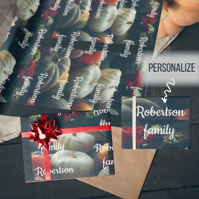 Höstpumpor i en trädgård presentpapper (Skapare uppladdad)