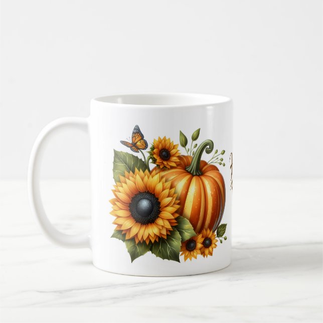 Höstpumpor & solrosar Kaffemugge Kaffemugg (Vänster)