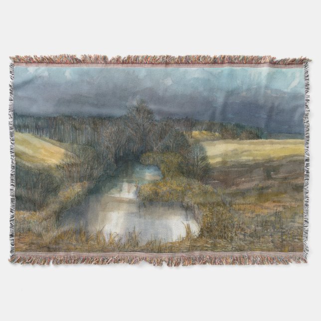 Höstpunktsfärgning Filt (Framsidan)