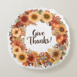 Höstpunktspumpa och Thanksgivingar Rund Pil Kudde