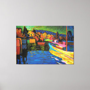 Höstra liggande med båtar canvastryck