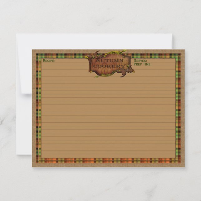 Höstreceptkort Inbjudningar (Framsida)