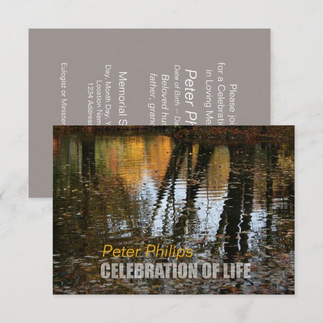 Höstreflektioner Firande i livets inbjudan (Fram/baksida)