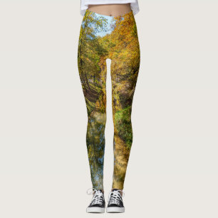 Höstreflektioner från Creek i vertikalled Leggings