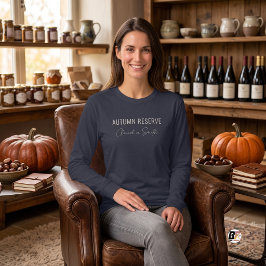 Höstreserv Minimalistisk Namntypografi Marinblå T Shirt