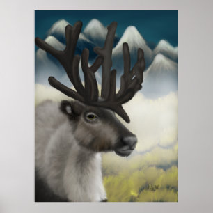 Höstreverie: Majestic Reindeer Poster