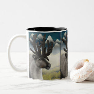 Höstreverie: Majestic Reindeer Två-Tonad Mugg