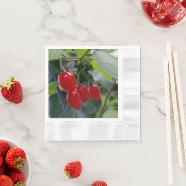 Höströda prickar pappersservett (Insitu)