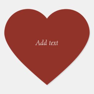 Höstrött, massivt färg, MALLAT, anpassa Hjärtformat Klistermärke