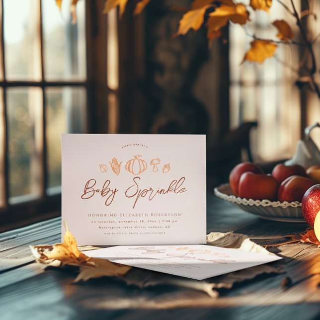 Höstsaker | Boho Thanksgiving Baby Shower Inbjudningar (Skapare uppladdad)