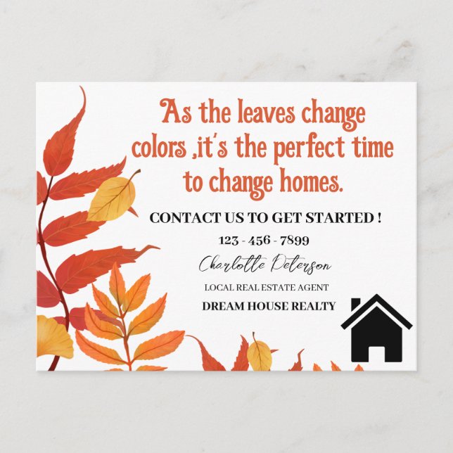 Höstsäsong för jordbruk i Gods Marknadsföring Vykort (Framsida)