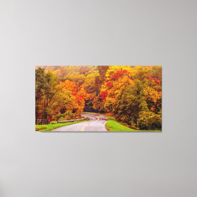 Höstsäsong i bergen canvastryck (Framsida)