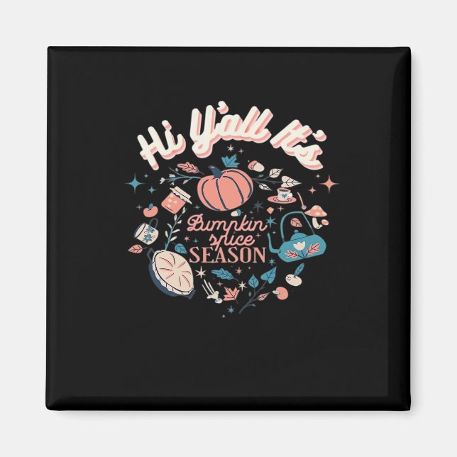 Höstsäsong Y'all It's Pumpkin S Magnet (Framsidan)