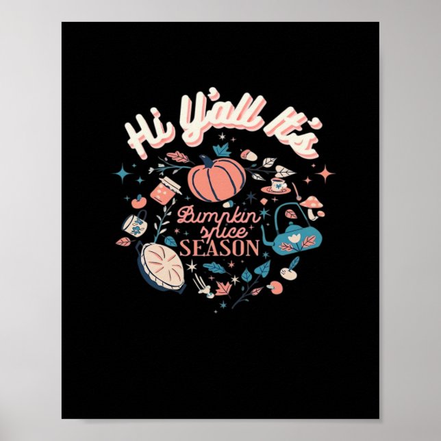 Höstsäsong Y'all It's Pumpkin S Poster (Framsidan)