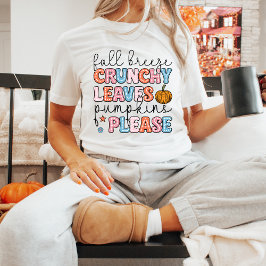 Höstsäsongen Pumpkins Löv Cute Fall T Shirt