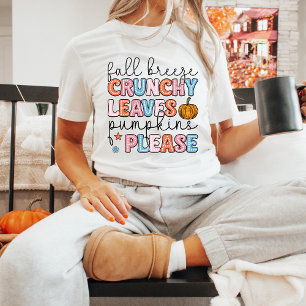 Höstsäsongen Pumpkins Löv Cute Fall T Shirt