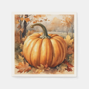 Höstsäsongsbundenpumpkin Tema Pappersservett