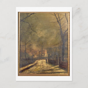 Höstscen, Leeds, 1874 (olja ombord) Vykort