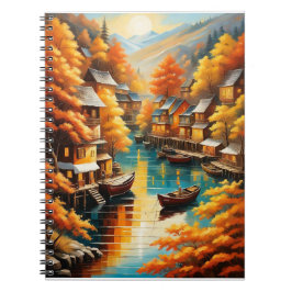 Höstserenitet i bergen anteckningsbok