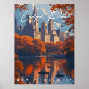 Höstserenitet: NYC Fall i Centralparken Poster