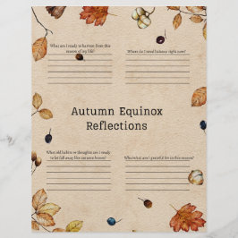Höstsida för Equinox Reflection Journal sida