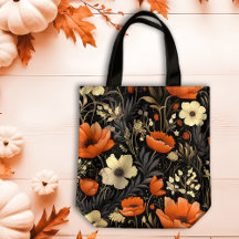 Höstsidors Orange och Cream Bold Blooms