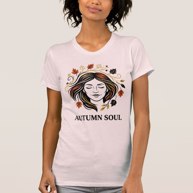 Höstsjäl Botanisk Kvinna T Shirt (Framsida)