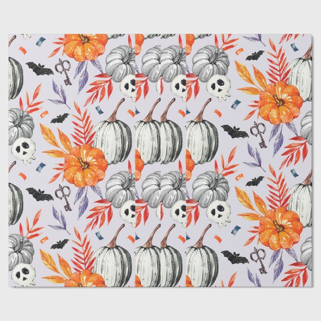  Höstskallar & Pumpa Presentpapper (“Wrap your gifts in spooky elegance this fall!” )