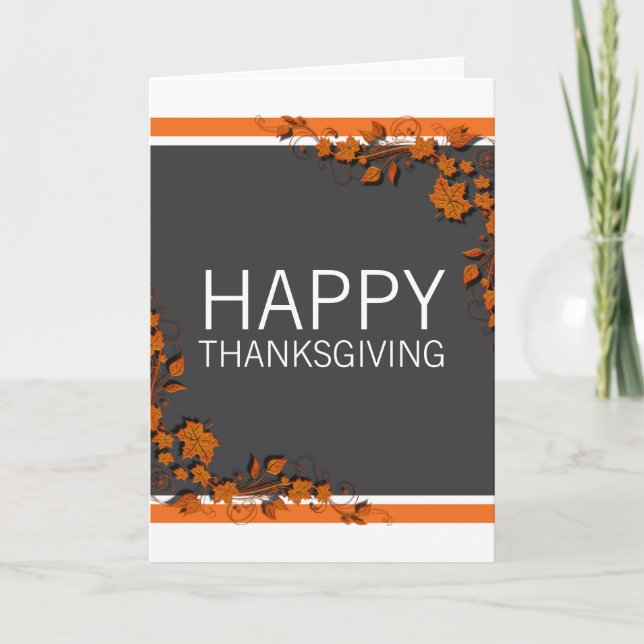 Höstskärmskort för Thanksgiving Helgkort (Framsida)