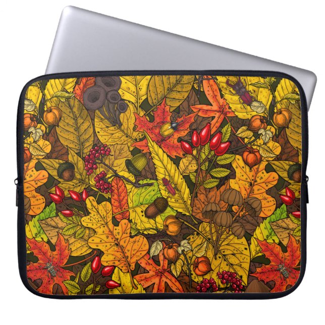 Höstskatter Laptop Fodral (Framsidan)