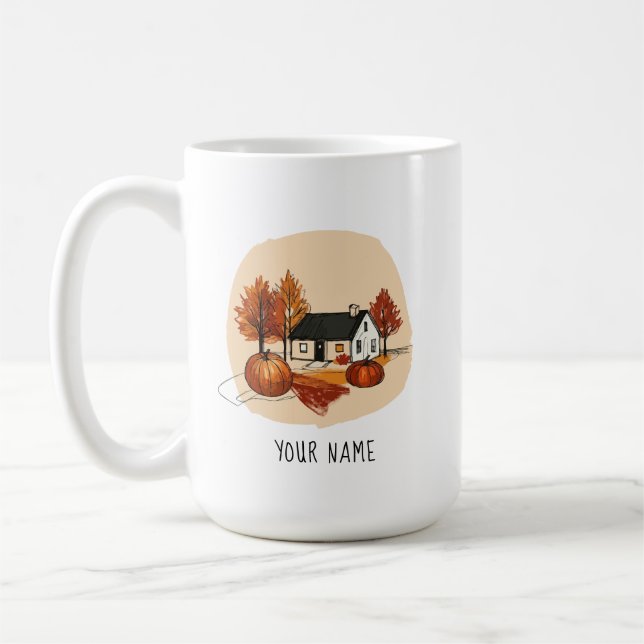 Höstskiss Personlig Kaffemugg (Vänster)