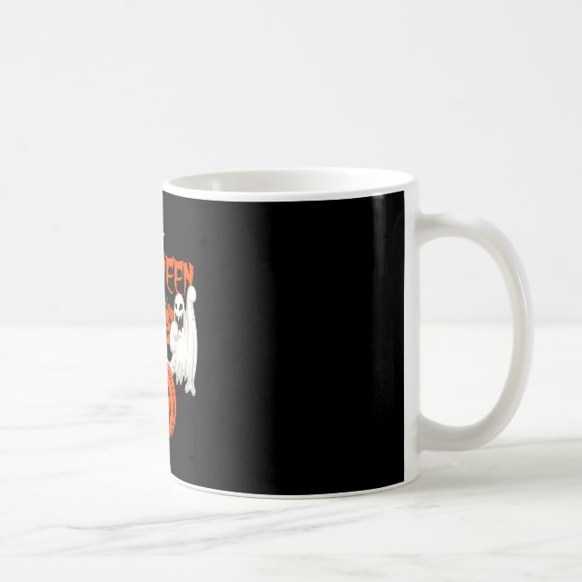 Höstskjorta med pumpa ansikte spöken av hösten  kaffemugg (Höger)