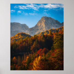 Höstskog under berg poster