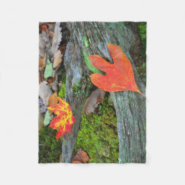 Höstskogen Löv Fleecefilt