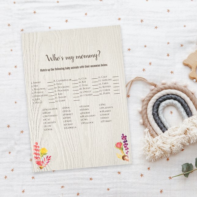 Höstskogen som är mitt Mamma Shower-spel Inbjudningar (Skapare uppladdad)