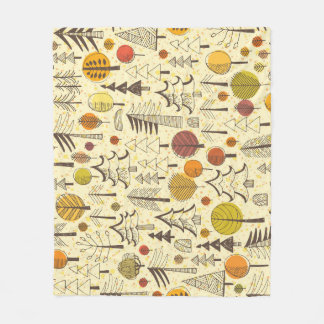 Höstskogen: Sömlös grafik Mönster. Fleecefilt