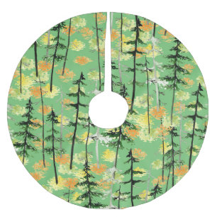 Höstskogen: Sömlös naturlig skönhet Julgransmatta Borstad Polyester