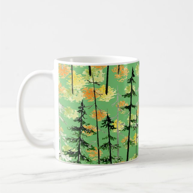 Höstskogen: Sömlös naturlig skönhet Kaffemugg (Vänster)