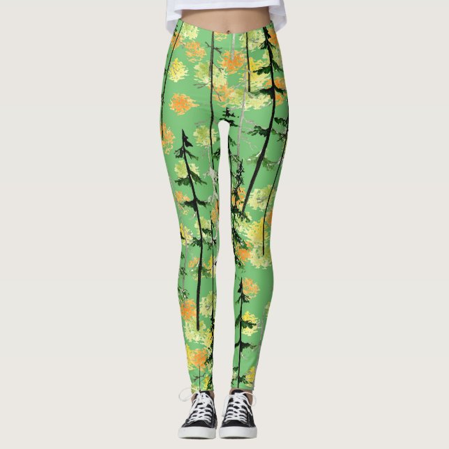 Höstskogen: Sömlös naturlig skönhet Leggings (Framsida)
