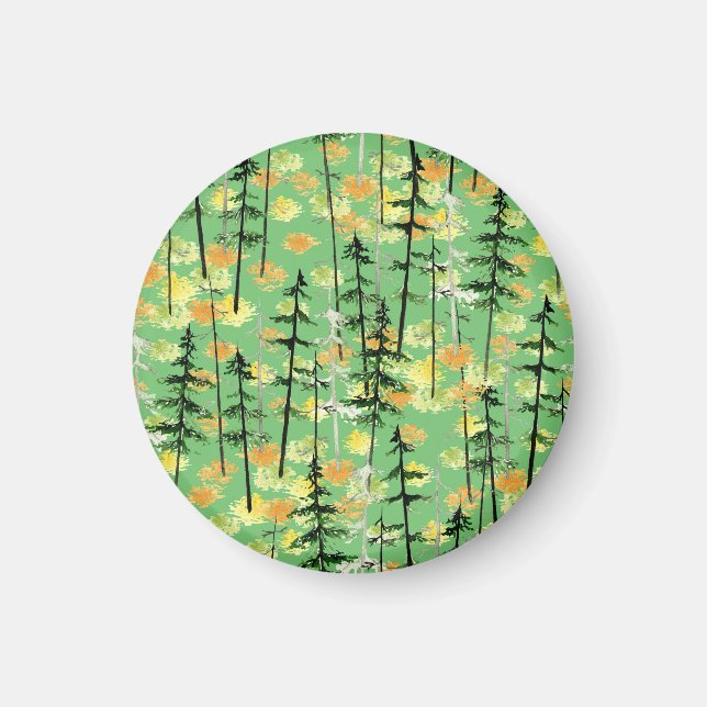 Höstskogen: Sömlös naturlig skönhet Magnet (Framsidan)