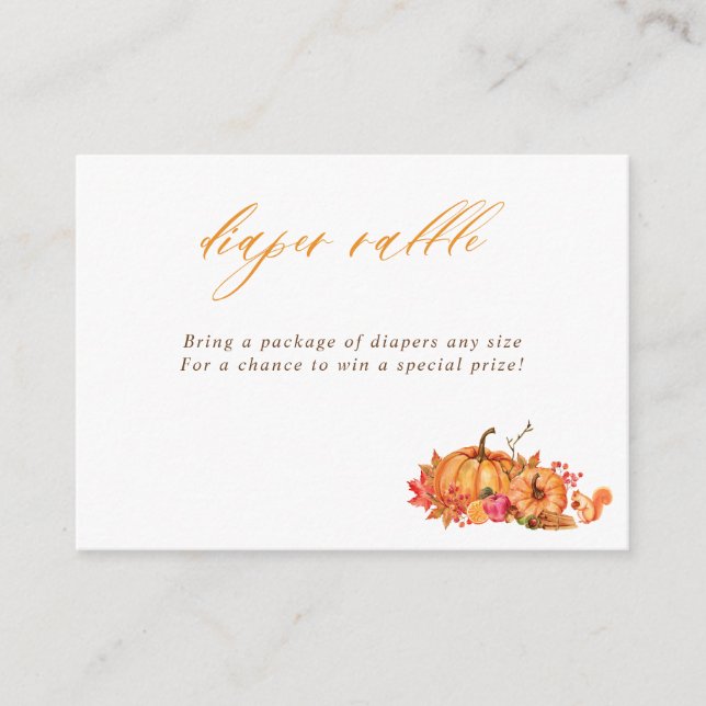 Höstskogs-pumpa & blad-visning dusch tilläggskort (Framsida)