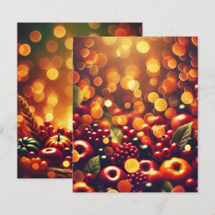 Höstskörd Frukter Bokeh Scrapbook Pappersark