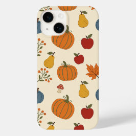 Höstskörd Pumpa Frukt Mönster Fodral