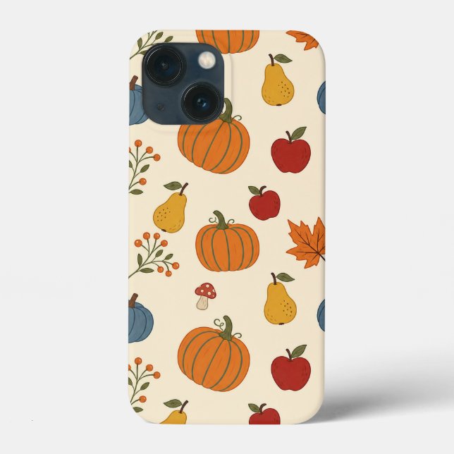 Höstskörd Pumpa Frukt Mönster Fodral (Baksida)