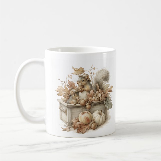 höstskörd, tackgivelsedagen kaffemugg (Vänster)