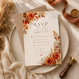 Höstskördefloror Bröllop RSVP-kort OSA Kort